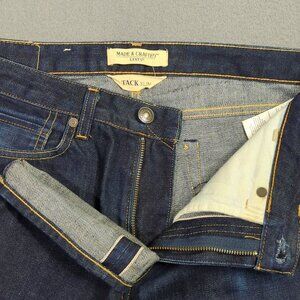 Levi's Made And Crafted Jeans Men's 32x32 Blue Tack Slim Selvedge Denim